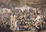 Richard Earlom Colonel Mordaunt-s Cock Match at Lucknow oil